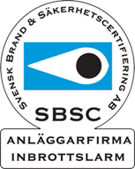 Certifierad installatör av inbrottslarm - SBSC